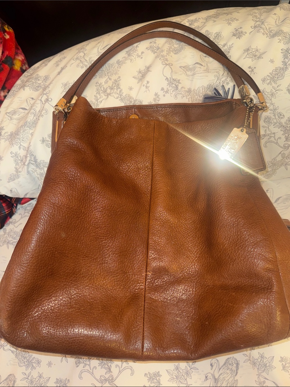 Coach Brown Pebbled Leather Shoulder Hobo